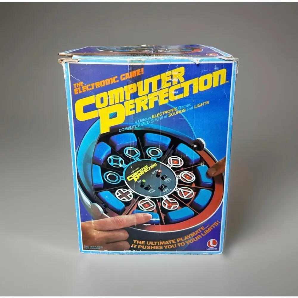 Vintage 1979 Lakeside Computer Perfection Electronic Game 9012 Box WORKS
